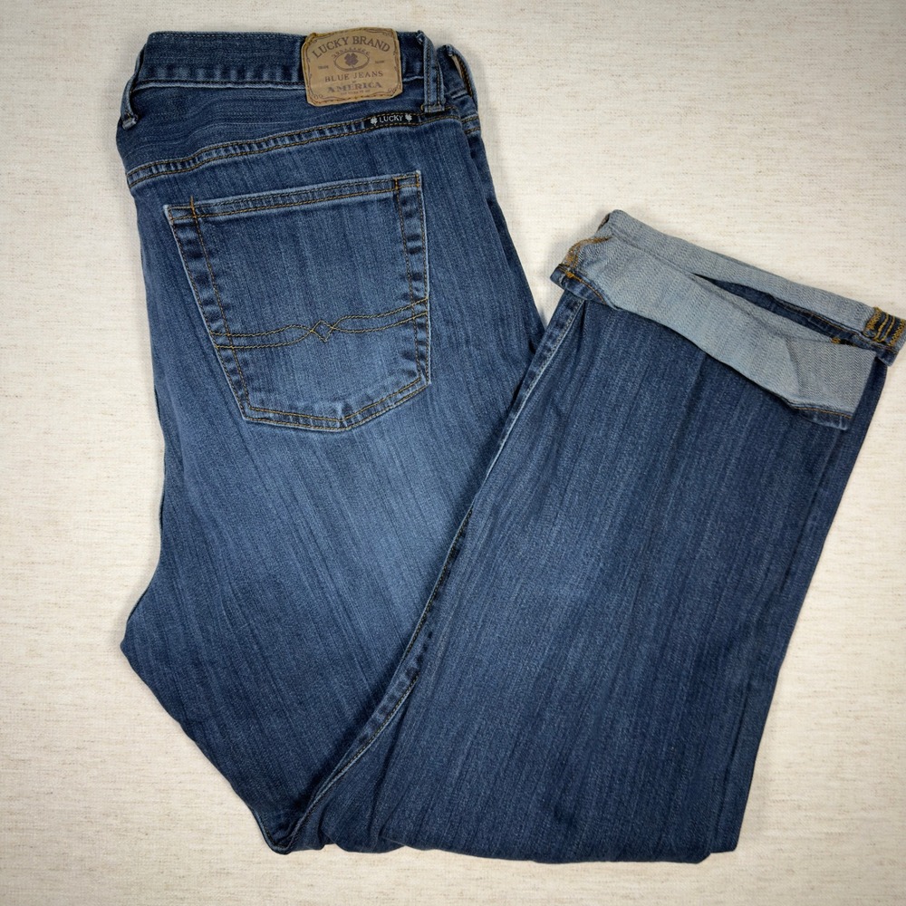 Lucky Brand Mens Jeans 181  Vintage Relaxed Straight 40x32 Blue